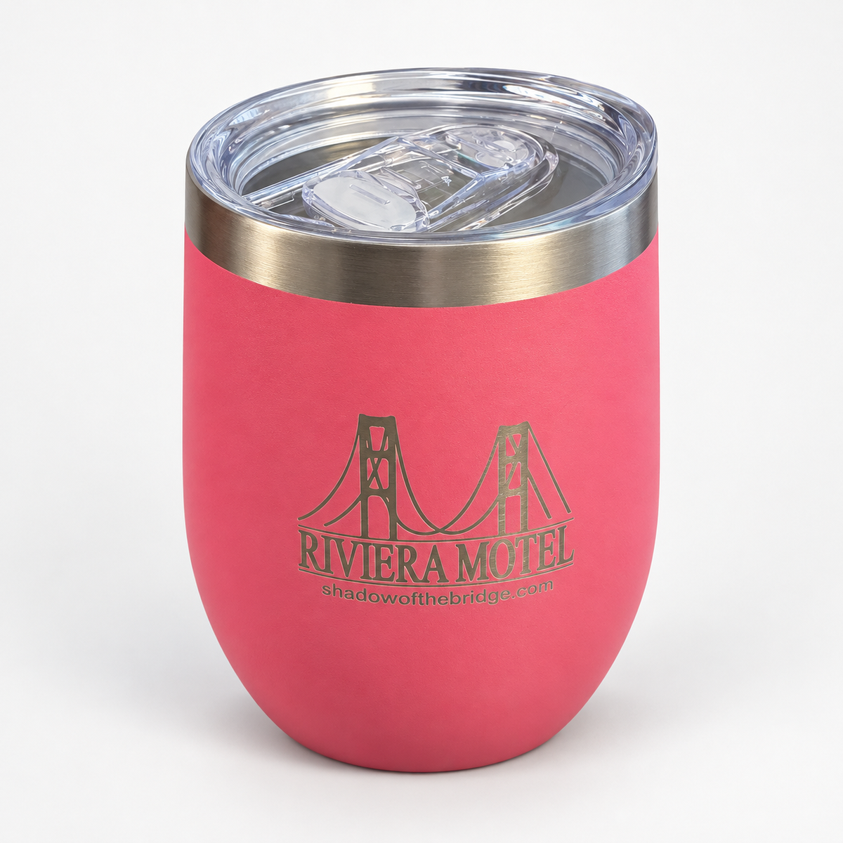 Riviera Motel Mackinac Bridge Wine Tumbler