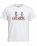 Riviera Motel Mackinac Bridge Adult T-Shirt – White